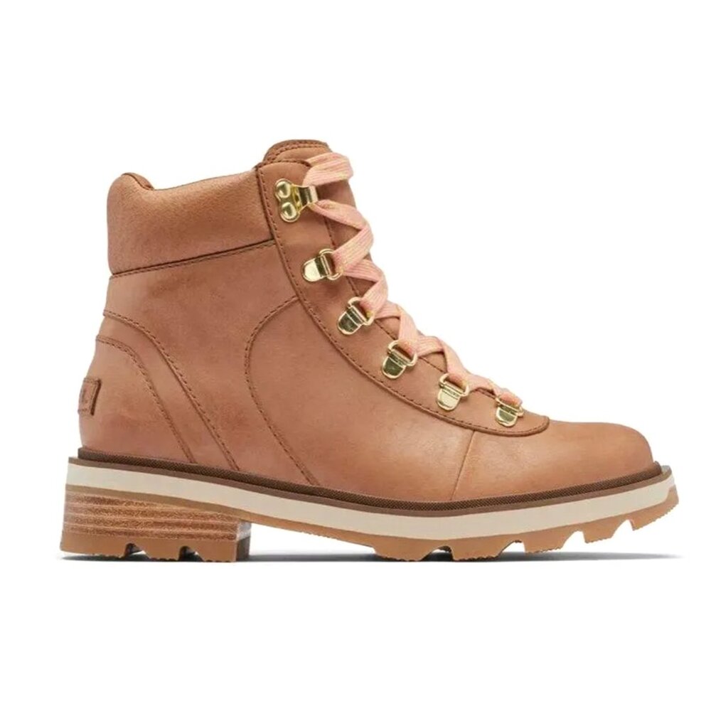 Sorel Women's Lennox Hiking Boot Waterproof, Velvet Tan/Gum - Picture 2 of 3